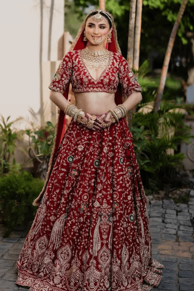 Blood Red Lehenga