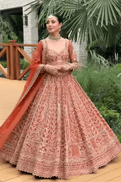 Rust Lehenga