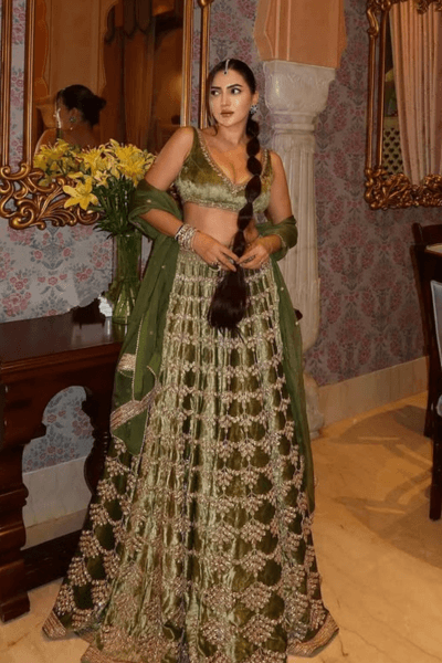 Moss Green Lehenga