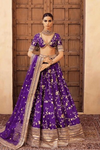 Purple Lehenga - view 1