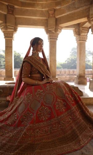 Bridal Rose Pink Lehenga thumbnail 2