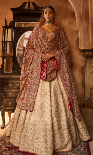 Bridal Ivory Lehenga thumbnail 1