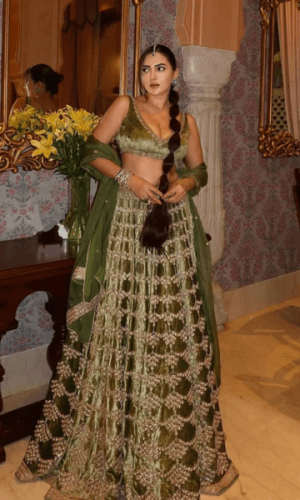 Moss Green Lehenga thumbnail 1