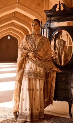 Bridal Ivory Sharara thumbnail 1