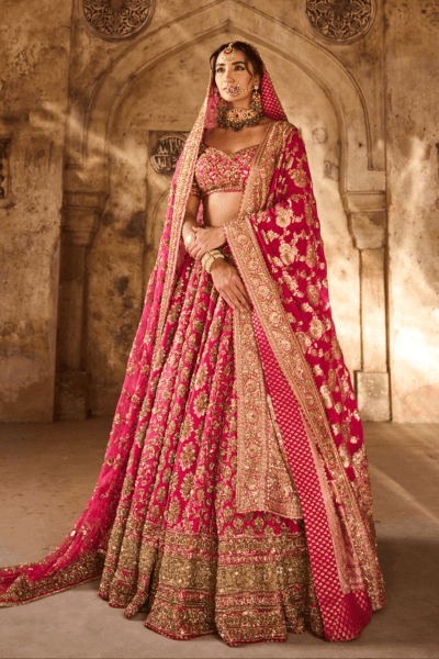 Bridal Pink Lehenga - view 1