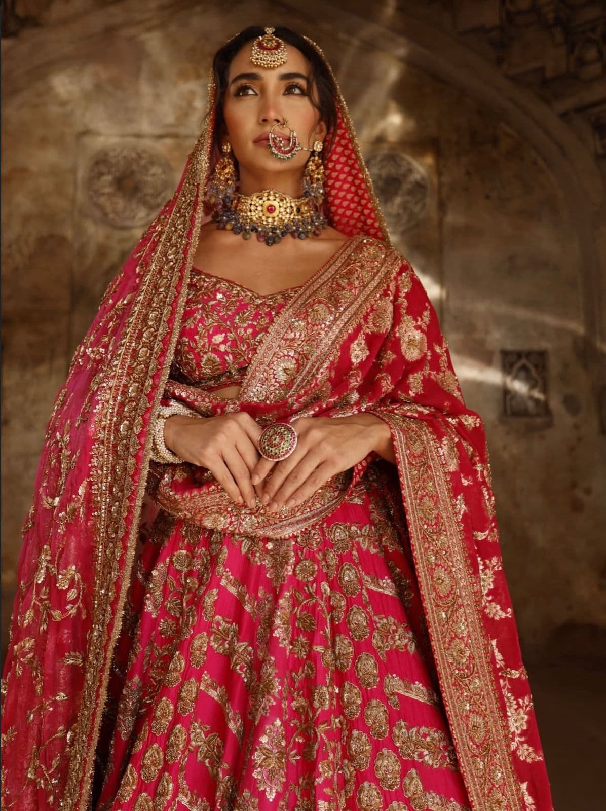 Bridal Pink Lehenga - view 2