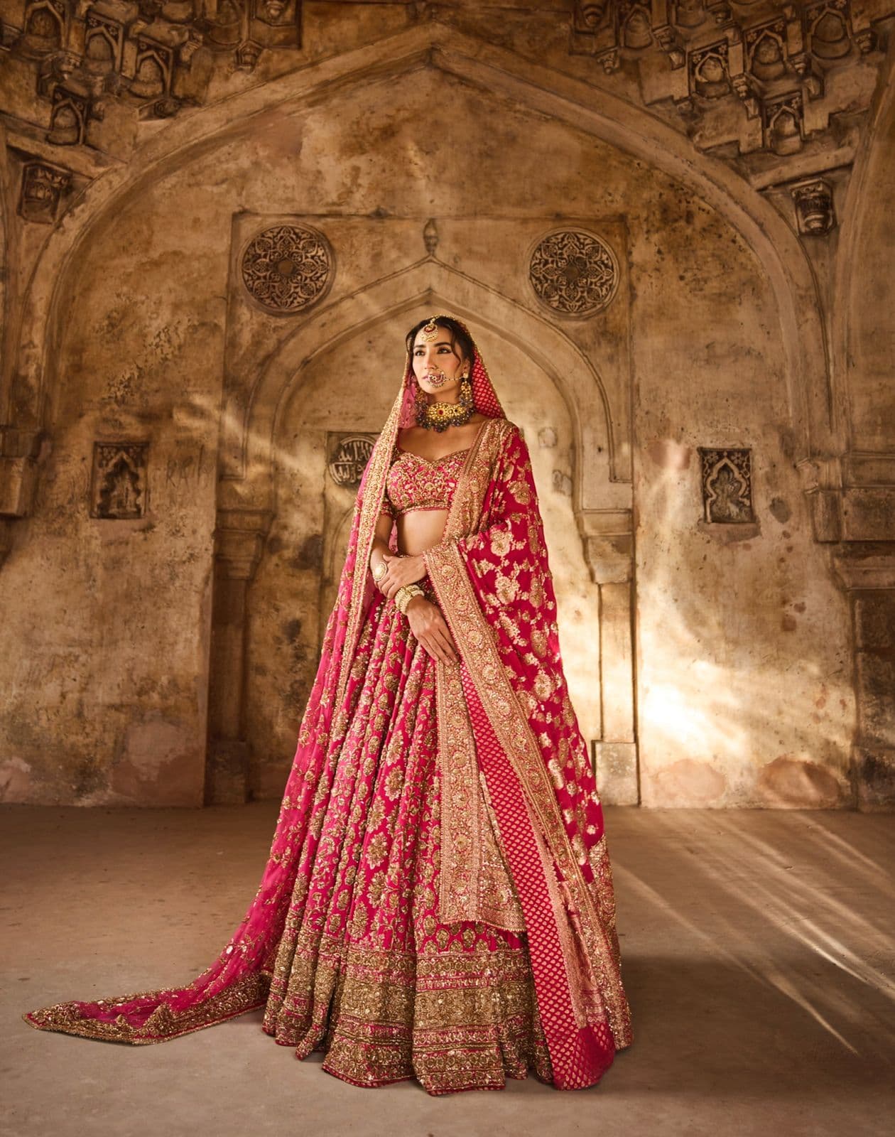 Bridal Pink Lehenga - view 3